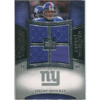 2007 Upper Deck Exquisite Collection Maximum Jersey Silver #JS Jeremy Shockey /75