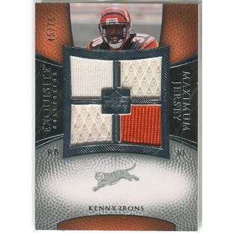 2007 Upper Deck Exquisite Collection Maximum Jersey Silver #KI Kenny Irons /75