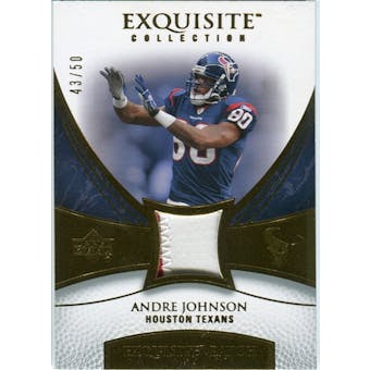 2007 Upper Deck Exquisite Collection Patch Gold #AJ Andre Johnson /50