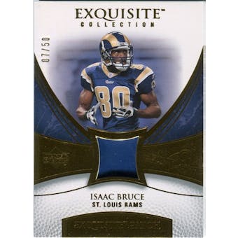 2007 Upper Deck Exquisite Collection Patch Gold #BR Isaac Bruce /50