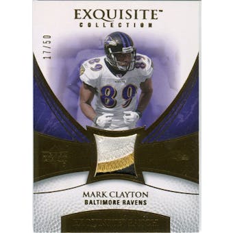 2007 Upper Deck Exquisite Collection Patch Gold #CL Mark Clayton 17/50