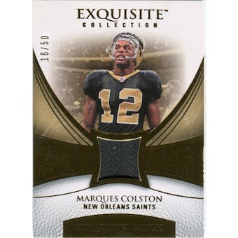 2007 Upper Deck Exquisite Collection Patch Gold #CO Marques Colston /50