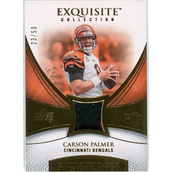 2007 Upper Deck Exquisite Collection Patch Gold #CP Carson Palmer /50