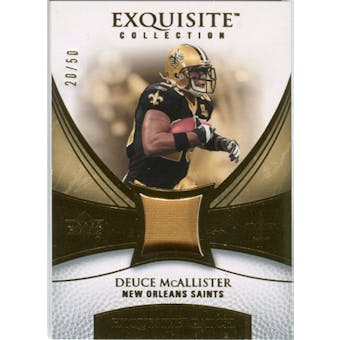2007 Upper Deck Exquisite Collection Patch Gold #DE Deuce McAllister /50