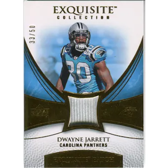 2007 Upper Deck Exquisite Collection Patch Gold #DJ Dwayne Jarrett /50