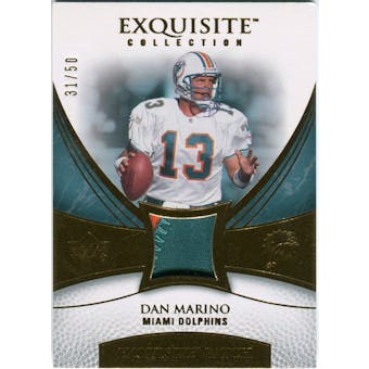 2007 Upper Deck Exquisite Collection Patch Gold #DM Dan Marino /50