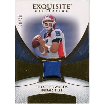 2007 Upper Deck Exquisite Collection Patch Gold #ED Trent Edwards /50