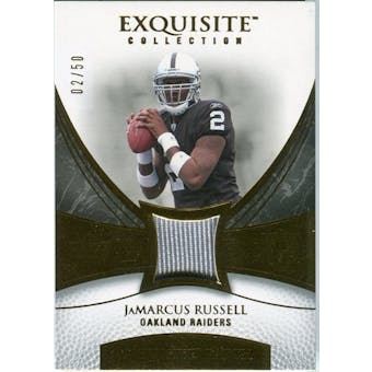 2007 Upper Deck Exquisite Collection Patch Gold #JR JaMarcus Russell /50