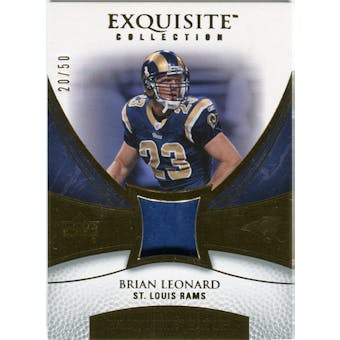 2007 Upper Deck Exquisite Collection Patch Gold #LD Brian Leonard /50