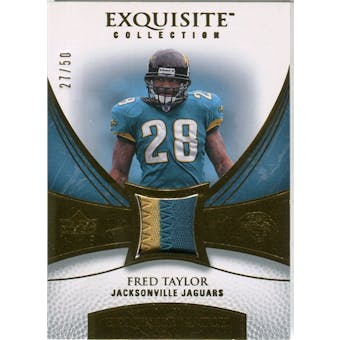 2007 Upper Deck Exquisite Collection Patch Gold #TA Fred Taylor 27/50