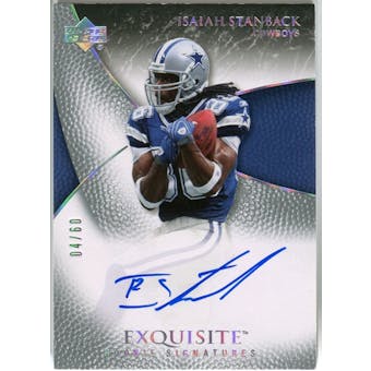 2007 Upper Deck Exquisite Collection Gold #75 Isaiah Stanback Autograph /60