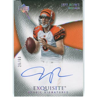 2007 Upper Deck Exquisite Collection Gold #80 Jeff Rowe Autograph /60