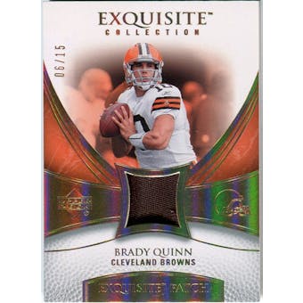 2007 Upper Deck Exquisite Collection Patch Spectrum #BQ Brady Quinn 06/15