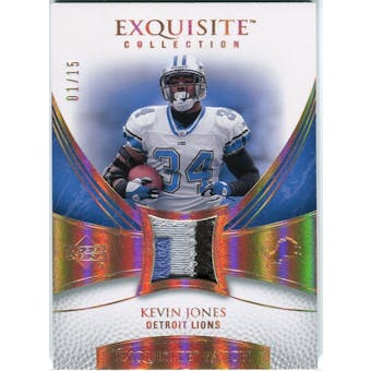 2007 Upper Deck Exquisite Collection Patch Spectrum #KJ Kevin Jones 1/15