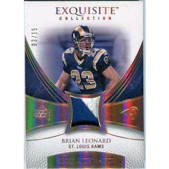 2007 Upper Deck Exquisite Collection Patch Spectrum #LD Brian Leonard 03/15