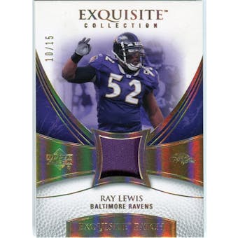 2007 Upper Deck Exquisite Collection Patch Spectrum #RL Ray Lewis 10/15