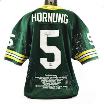 Paul Hornung Green Bay Packers Custom Jersey PSA COA #D96053/UDA SHO00595 (Reed Buy)