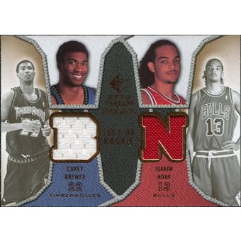 2007/08 Upper Deck SP Rookie Threads Dual #NB Corey Brewer Joakim Noah