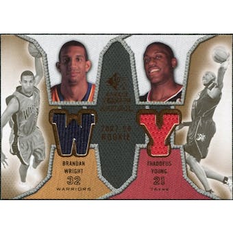 2007/08 Upper Deck SP Rookie Threads Dual #WY Brandan Wright Thaddeus Young