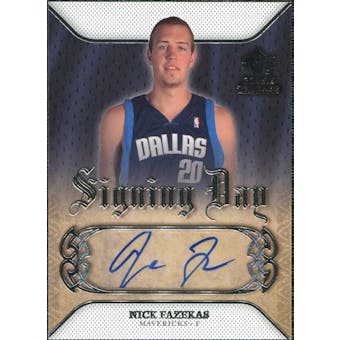 2007/08 Upper Deck SP Rookie Threads Signing Day #SDNF Nick Fazekas Autograph