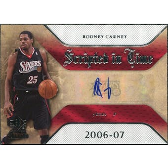 2007/08 Upper Deck SP Rookie Threads Scripted in Time #RC Rodney Carney Autograph