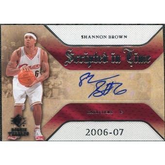 2007/08 Upper Deck SP Rookie Threads Scripted in Time #SB Shannon Brown Autograph