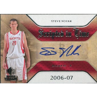 2007/08 Upper Deck SP Rookie Threads Scripted in Time #SN Steve Novak Autograph