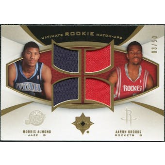 2007/08 Upper Deck Ultimate Collection Rookie Matchups Gold #AB Morris Almond Aaron Brooks /50