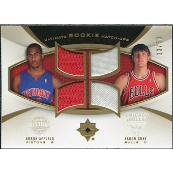 2007/08 Upper Deck Ultimate Collection Rookie Matchups Gold #GA Aaron Gray Arron Afflalo /50