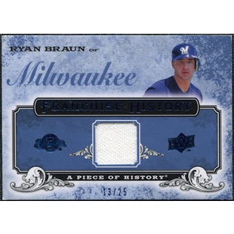 2008 UD A Piece of History Franchise History Jersey Blue #FH29 Ryan Braun /25