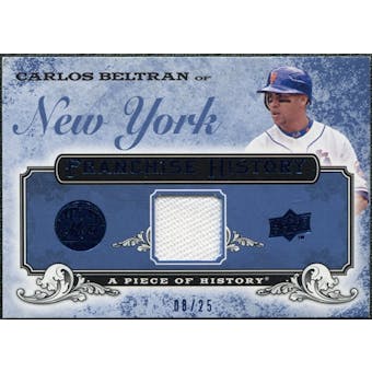 2008 UD A Piece of History Franchise History Jersey Blue #FH31 Carlos Beltran /25