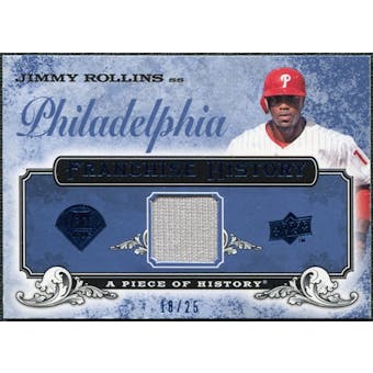 2008 UD A Piece of History Franchise History Jersey Blue #FH40 Jimmy Rollins /25