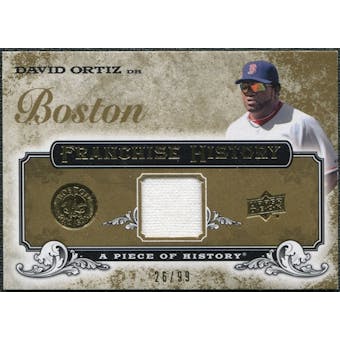 2008 Upper Deck UD A Piece of History Franchise History Jersey Gold #FH10 David Ortiz /99