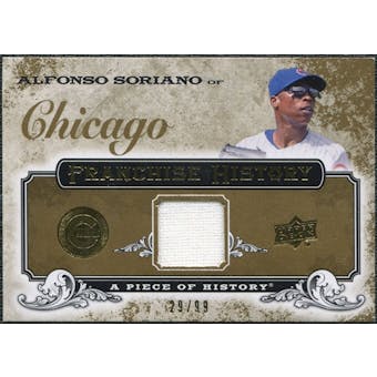 2008 Upper Deck UD A Piece of History Franchise History Jersey Gold #FH11 Alfonso Soriano /99