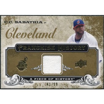 2008 Upper Deck UD A Piece of History Franchise History Jersey Gold #FH15 C.C. Sabathia /99