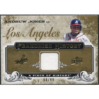 2008 Upper Deck UD A Piece of History Franchise History Jersey Gold #FH27 Andruw Jones /99