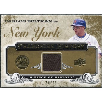 2008 Upper Deck UD A Piece of History Franchise History Jersey Gold #FH31 Carlos Beltran /99