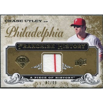 2008 Upper Deck UD A Piece of History Franchise History Jersey Gold #FH42 Chase Utley /99