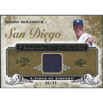 2008 Upper Deck UD A Piece of History Franchise History Jersey Gold #FH43 Greg Maddux /99