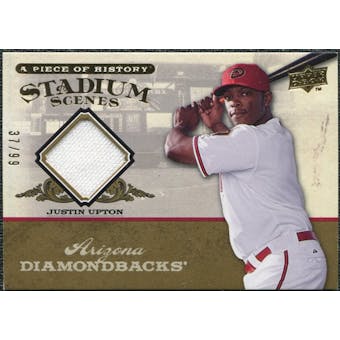 2008 Upper Deck UD A Piece of History Stadium Scenes Jersey Gold #SS2 Justin Upton /99