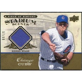 2008 Upper Deck UD A Piece of History Stadium Scenes Jersey Gold #SS12 Kerry Wood /99
