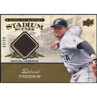 2008 Upper Deck UD A Piece of History Stadium Scenes Jersey Gold #SS21 Miguel Cabrera 66/99