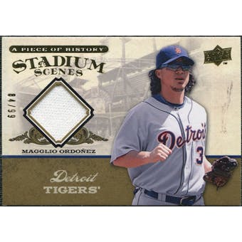 2008 Upper Deck UD A Piece of History Stadium Scenes Jersey Gold #SS24 Magglio Ordonez /99