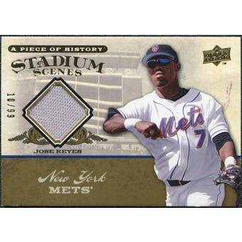 2008 Upper Deck UD A Piece of History Stadium Scenes Jersey Gold #SS34 Jose Reyes /99