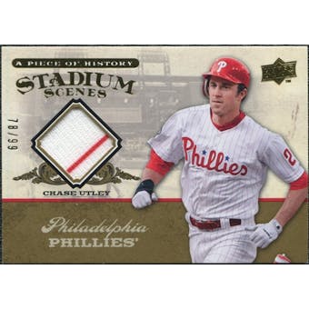 2008 Upper Deck UD A Piece of History Stadium Scenes Jersey Gold #SS42 Chase Utley /99