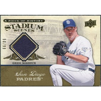 2008 Upper Deck UD A Piece of History Stadium Scenes Jersey Gold #SS46 Greg Maddux /99