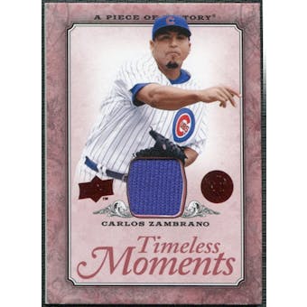 2008 Upper Deck UD A Piece of History Timeless Moments Jersey #12 Carlos Zambrano