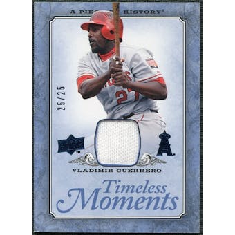 2008 UD A Piece of History Timeless Moments Jersey Blue #24 Vladimir Guerrero /25