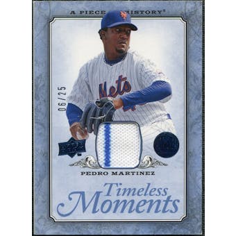 2008 UD A Piece of History Timeless Moments Jersey Blue #32 Pedro Martinez /25