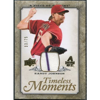2008 Upper Deck UD A Piece of History Timeless Moments Jersey Gold #1 Randy Johnson /75